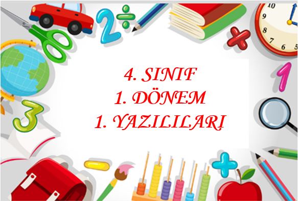 4. Sınıf  1. Dönem Trafik Güvenliği  1. Yazılı